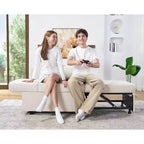 Fauteuil-lit 3-en-1 avec dossier réglable, causeuse pliable, fauteuil inclinable