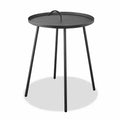 HomeRoots 25 Gray Stainless Steel Round End Table
