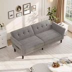 Canapé-lit futon de 89 pouces, canapé-lit moderne avec dossier et accoudoirs réglables, canapé-futon convertible pour salon, chambre à coucher, appartements
