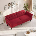 Canapé-lit futon de 89 pouces, canapé-lit moderne avec dossier et accoudoirs réglables, canapé-futon convertible pour salon, chambre à coucher, appartements
