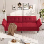 Canapé-lit futon de 89 pouces, canapé-lit moderne avec dossier et accoudoirs réglables, canapé-futon convertible pour salon, chambre à coucher, appartements