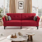 Canapé-lit futon de 89 pouces, canapé-lit moderne avec dossier et accoudoirs réglables, canapé-futon convertible pour salon, chambre à coucher, appartements