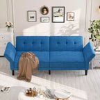 Canapé-lit futon de 89 pouces, canapé-lit moderne avec dossier et accoudoirs réglables, canapé-futon convertible pour salon, chambre à coucher, appartements
