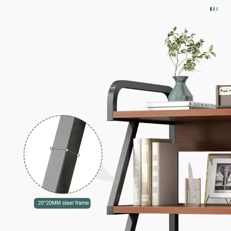 Meuble d'imprimante, desserte d'imprimante mobile à 3 niveaux avec étagère de rangement, chariot d'imprimante roulant multifonctionnel avec roulettes pour l'organisation du bureau à domicile