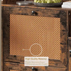 Meuble à chaussures 3 niveaux en rotin avec tiroirs basculants et étagères réglables, grille supérieure, organisateur de rangement de chaussures étroit pour entrée, couloir ou chambre