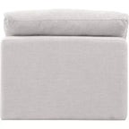 Fauteuil sans accoudoirs en tissu texturé lin Indulge