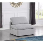 Fauteuil sans accoudoirs en tissu texturé lin Indulge