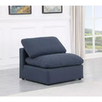 Fauteuil sans accoudoirs en tissu texturé lin Indulge