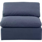 Fauteuil sans accoudoirs en tissu texturé lin Indulge