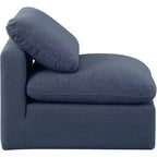 Fauteuil sans accoudoirs en tissu texturé lin Indulge