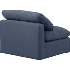 Fauteuil sans accoudoirs en tissu texturé lin Indulge