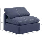 Fauteuil sans accoudoirs en tissu texturé lin Indulge