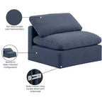 Fauteuil sans accoudoirs en tissu texturé lin Indulge