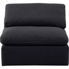 Fauteuil sans accoudoirs en tissu texturé lin Indulge