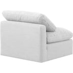 Fauteuil sans accoudoirs en tissu texturé lin Indulge