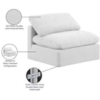 Fauteuil sans accoudoirs en tissu texturé lin Indulge