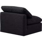 Fauteuil sans accoudoirs en tissu texturé lin Indulge
