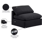 Fauteuil sans accoudoirs en tissu texturé lin Indulge