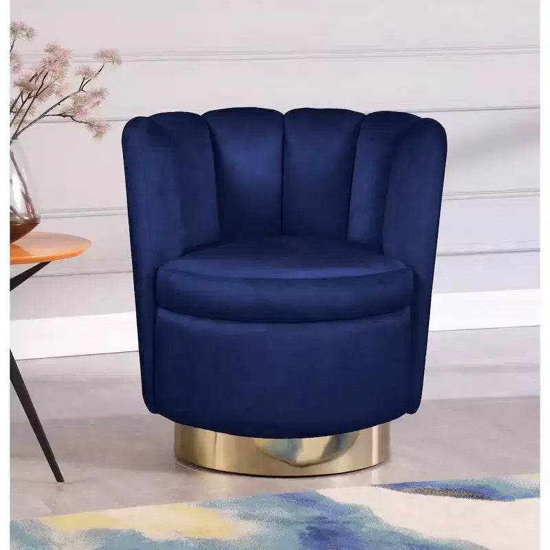 Fauteuil d'appoint en velours Lily