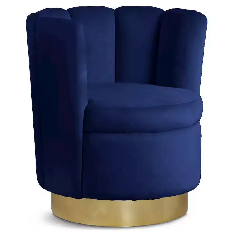 Fauteuil d'appoint en velours Lily