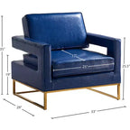 Fauteuil d'appoint en cuir vegan