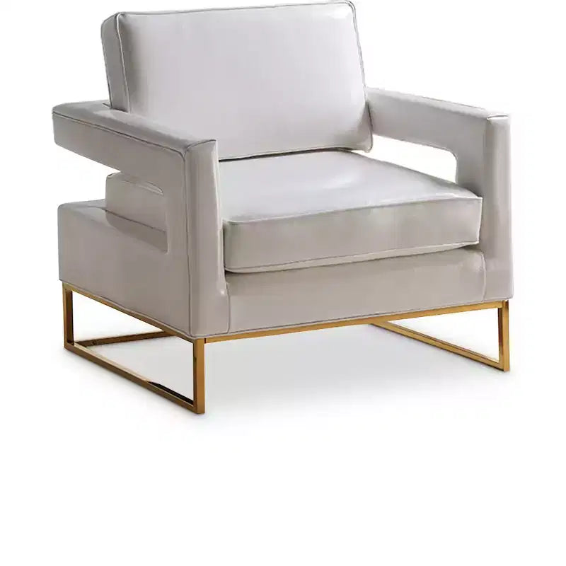 Fauteuil d'appoint Amelia en cuir végétalien
