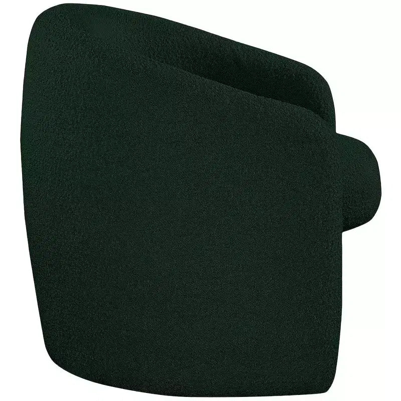 Fauteuil d'appoint Acadia en similicuir végane et tissu bouclé