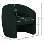 Fauteuil d'appoint en similicuir / tissu bouclé