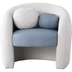 Fauteuil d'appoint en similicuir / tissu bouclé