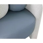Fauteuil d'appoint en similicuir / tissu bouclé