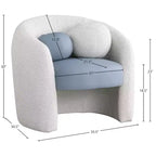 Fauteuil d'appoint en similicuir / tissu bouclé
