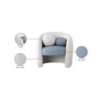 Fauteuil d'appoint en similicuir / tissu bouclé