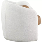 Fauteuil d'appoint en similicuir / tissu bouclé