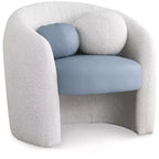 Meridian Furniture,Acadia Vegan Leather / Boucle Fabric Accent Chair