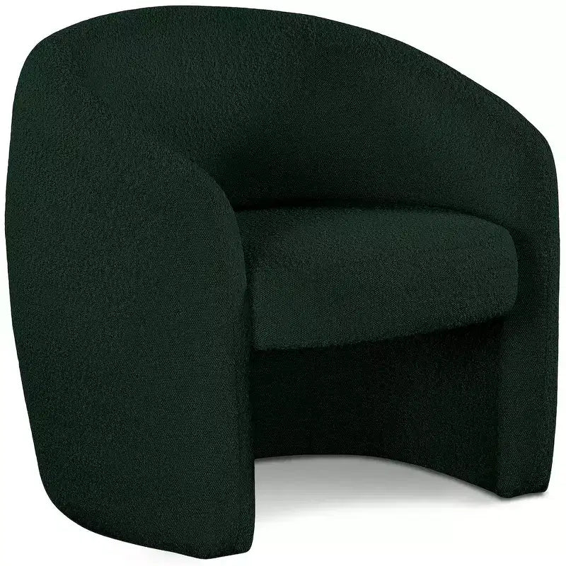 Fauteuil d'appoint Acadia en similicuir végane et tissu bouclé