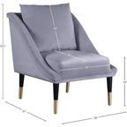 Fauteuil d'appoint élégant en velours