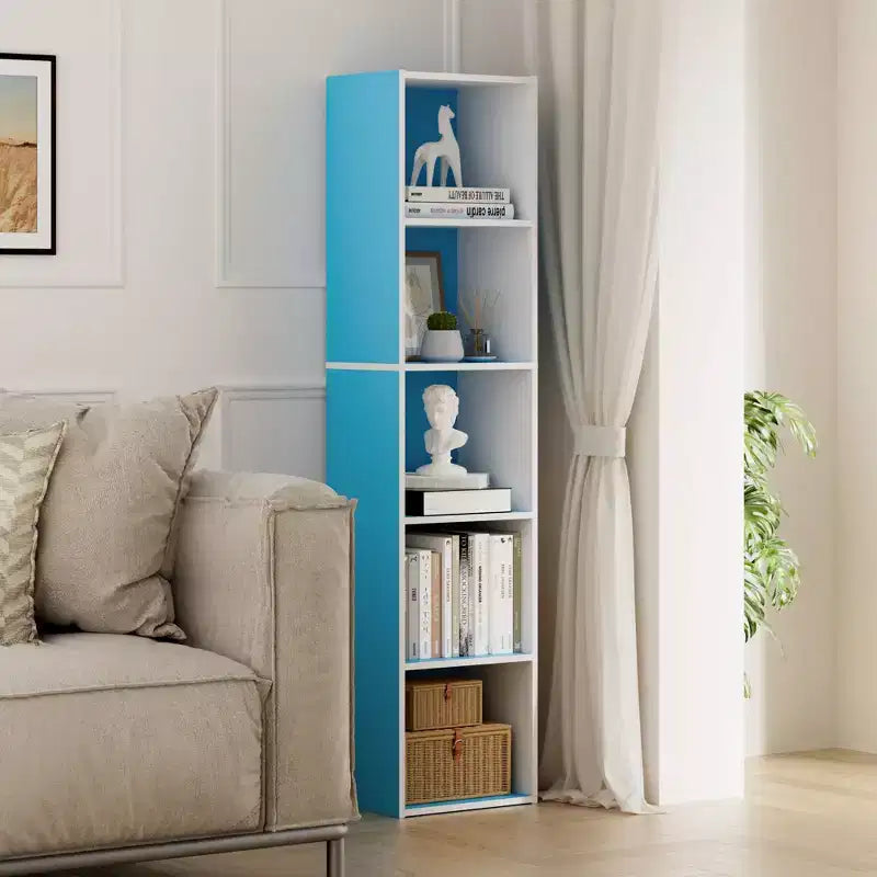 Bibliothèque 5 niveaux en forme de cube, étagère de rangement pour salon, chambre à coucher, chambre d'enfant