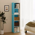 Bibliothèque 5 niveaux en forme de cube, étagère de rangement pour salon, chambre à coucher, chambre d'enfant