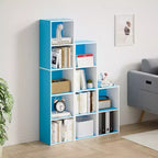 Bibliothèque 5 niveaux en forme de cube, étagère de rangement pour salon, chambre à coucher, chambre d'enfant