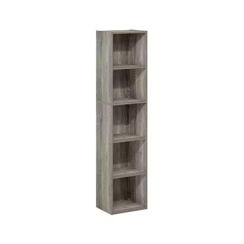 Bibliothèque 5 niveaux en forme de cube, étagère de rangement pour salon, chambre à coucher, chambre d'enfant
