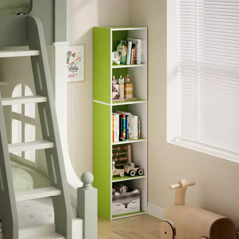Bibliothèque 5 niveaux en forme de cube, étagère de rangement pour salon, chambre à coucher, chambre d'enfant