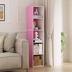 Bibliothèque 5 niveaux en forme de cube, étagère de rangement pour salon, chambre à coucher, chambre d'enfant