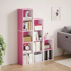 Bibliothèque 5 niveaux en forme de cube, étagère de rangement pour salon, chambre à coucher, chambre d'enfant