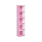 Bibliothèque 5 niveaux en forme de cube, étagère de rangement pour salon, chambre à coucher, chambre d'enfant