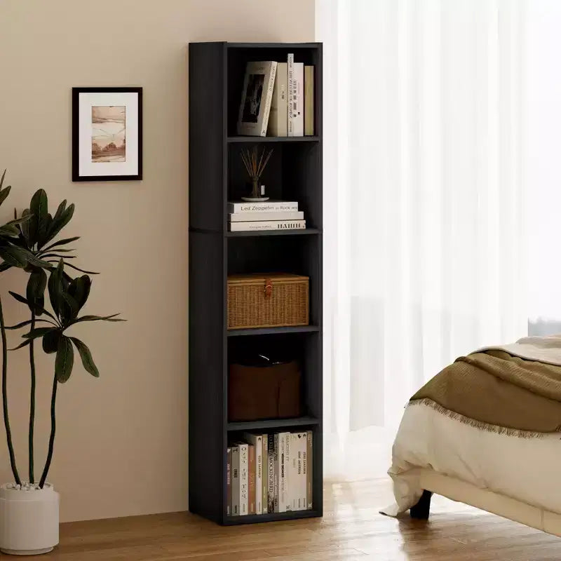 Bibliothèque 5 niveaux en forme de cube, étagère de rangement pour salon, chambre à coucher, chambre d'enfant