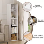 Bibliothèque 5 niveaux en forme de cube, étagère de rangement pour salon, chambre à coucher, chambre d'enfant