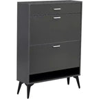 Acekool Tall Shoe Cabinet, Slim MDF Shoe Organizer, Scratch-Resistant, Entryway Storage, 31.5x9.4x43.3, Modern Space-Saving Design