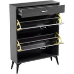 Meuble à chaussures haut, organiseur de chaussures fin en MDF, résistant aux rayures, rangement pour entrée, 31,5x9,4x43,3, design moderne peu encombrant