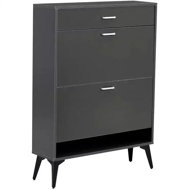 Meuble à chaussures haut, organiseur de chaussures fin en MDF, résistant aux rayures, rangement pour entrée, 31,5x9,4x43,3, design moderne peu encombrant