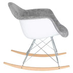 Fauteuil à bascule moderne Wilson - Rembourrage moelleux, mouvement de bascule fluide, parfait pour les chambres de bébé ou les salons